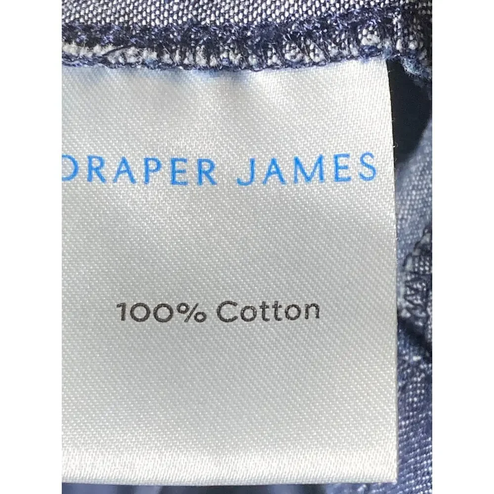 Draper James Belted Chambray Shirt Dress Dark Wash